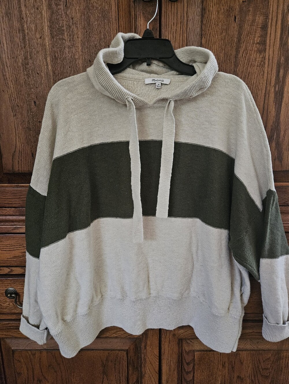 Madewell Clairview Colorblock Longsleeve Hoodie Sweater Size 3X